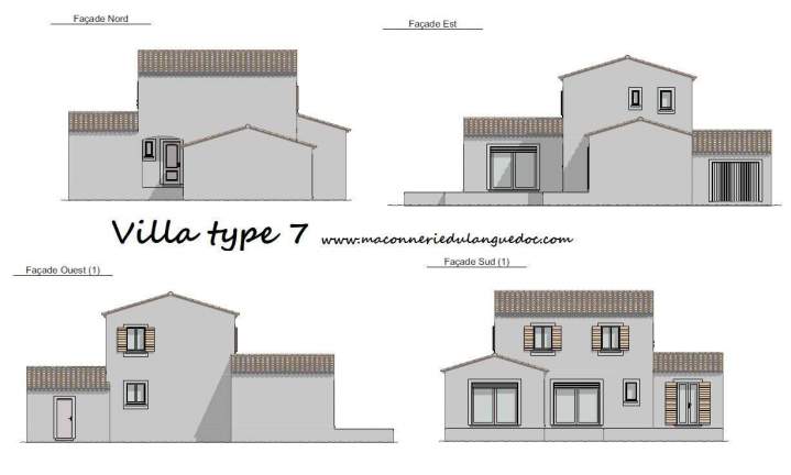 Plans personnalisés pour villa Type 7 Moussac